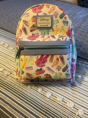 Loungefly Kids Backpack in Cream with Pastel Multi Crystal Print